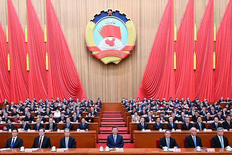 全国政协十四届三次会议在京开幕 习近平等党和国家领导人到会祝贺